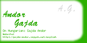 andor gajda business card